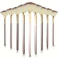 1/3/5/9Pcs Slim Soft Facial Fan Brush,Makeup Cosmetic Multi Use,Mask Brush Makeup Brush Tool Set 1