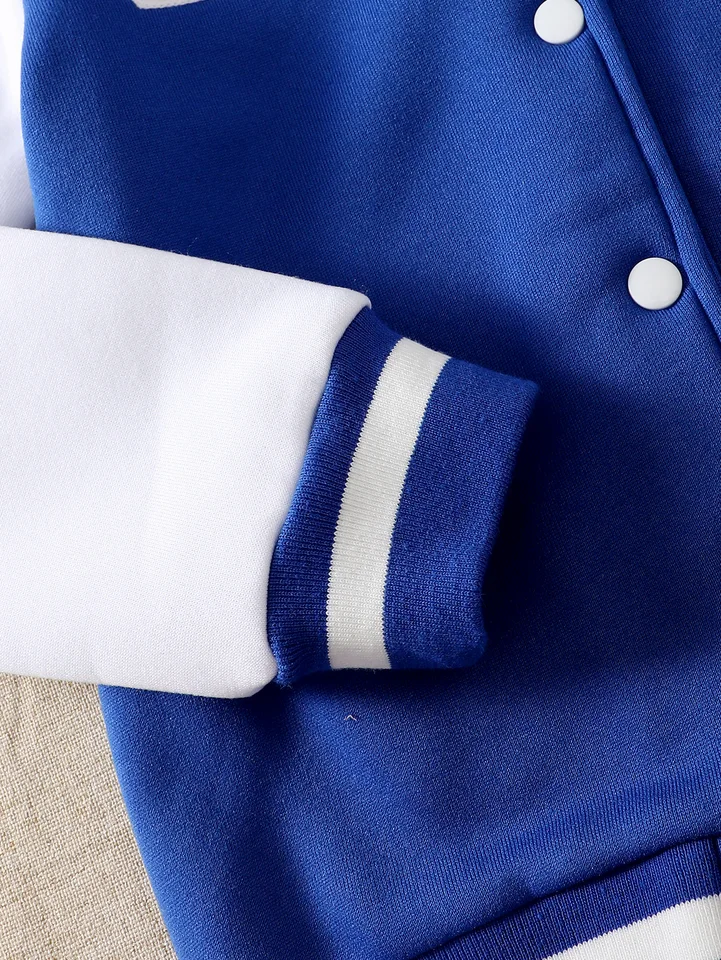 Giacca da baseball da donna, vintage, a aniche lunghe, college