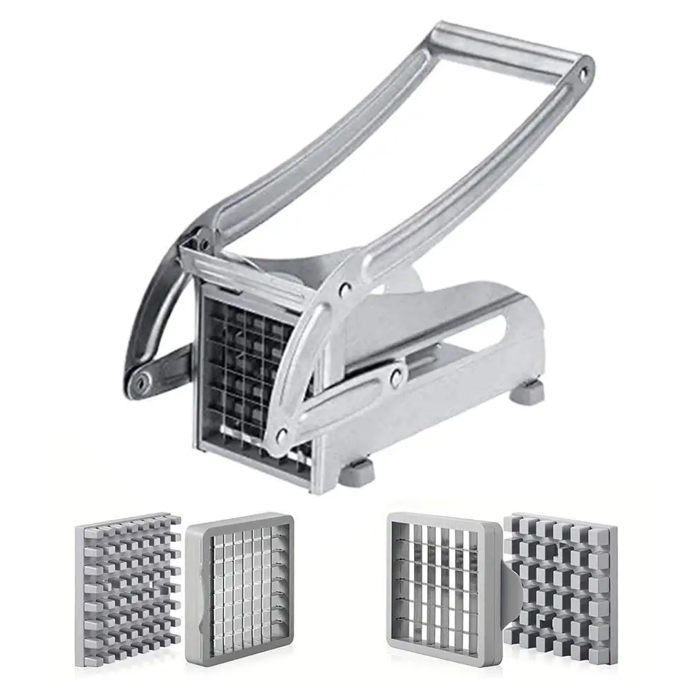 Багатофункціональна машина для різання овочів з нержавіючої сталі, харчова нарізка для картоплі з неслизькою основою, кухонний інструмент для приготування їжі