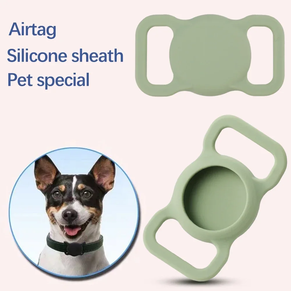 1Pc Per Apple Airtag Case Dog Cat Collar Gps Finder Portachiavi Custodia Protettiva In Silicone Per Apple Airtag Tracker Holder