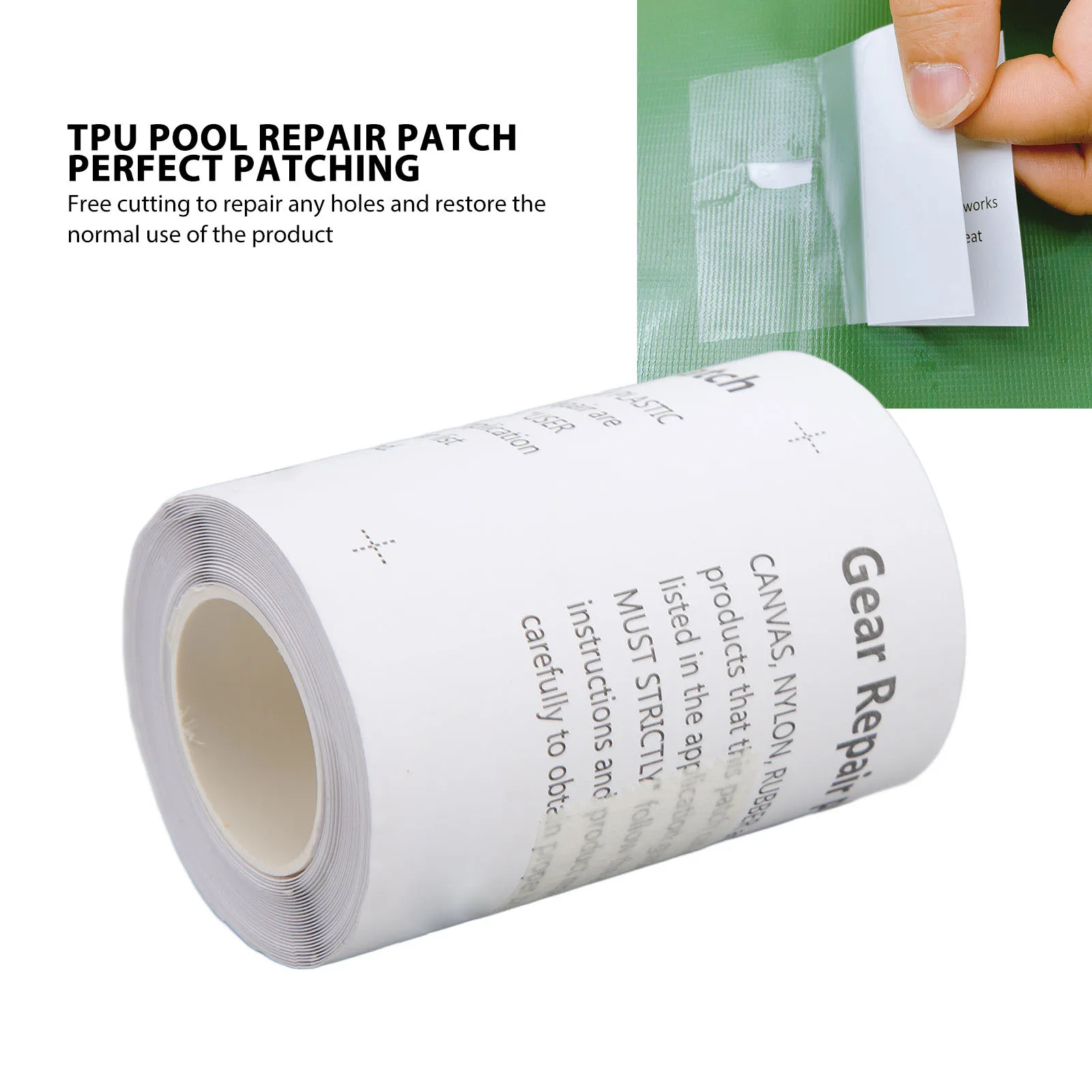 375cm TPU Pool Repair Patch Waterproof Multipurpose Tent Repair Tape Kit For Air Mattresses Swimming Pools Canopies заплата самоклеющаяся vaude tent repair patch для ремонта палатки 12х10см 12866