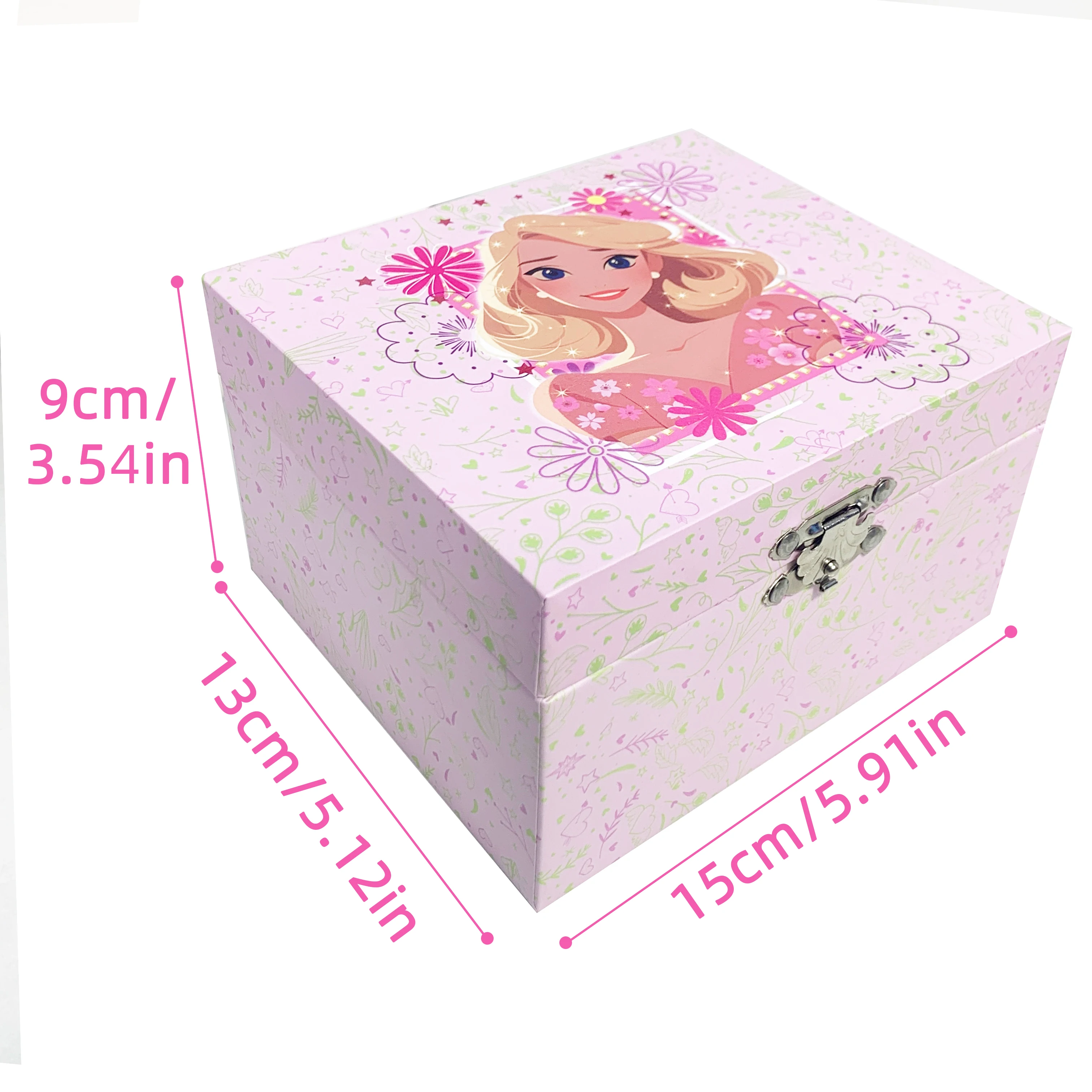 Light Pink Glitter For Girls Jewelry Home Decor Jewelry Storage Music Box For Children's Birthday And Christmas Gifts Music Box