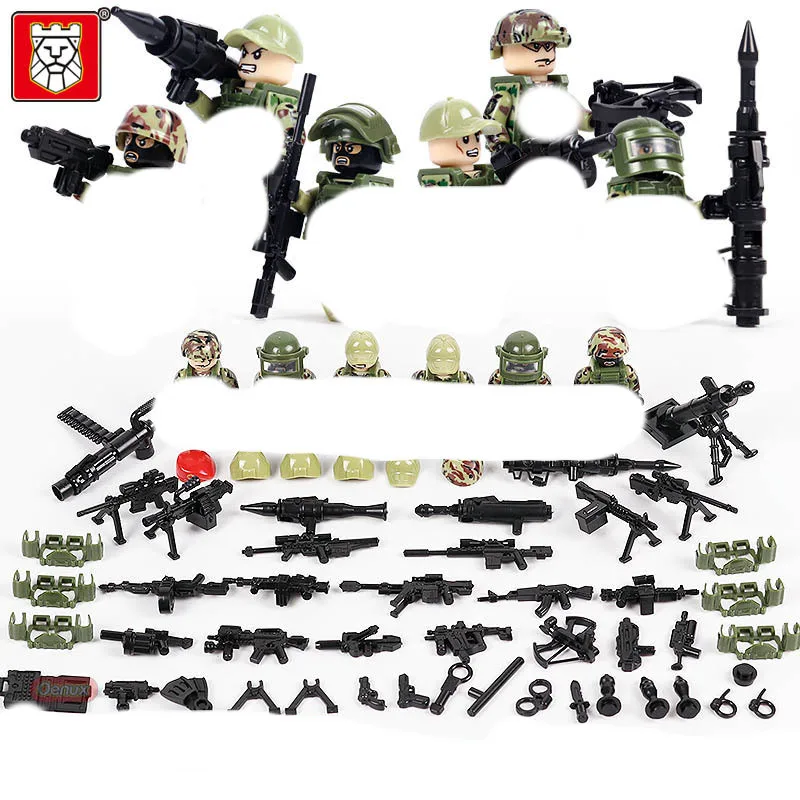 Строительные блоки TBS41-46 Alpha Force русский военный мини-фигурка сборные детские