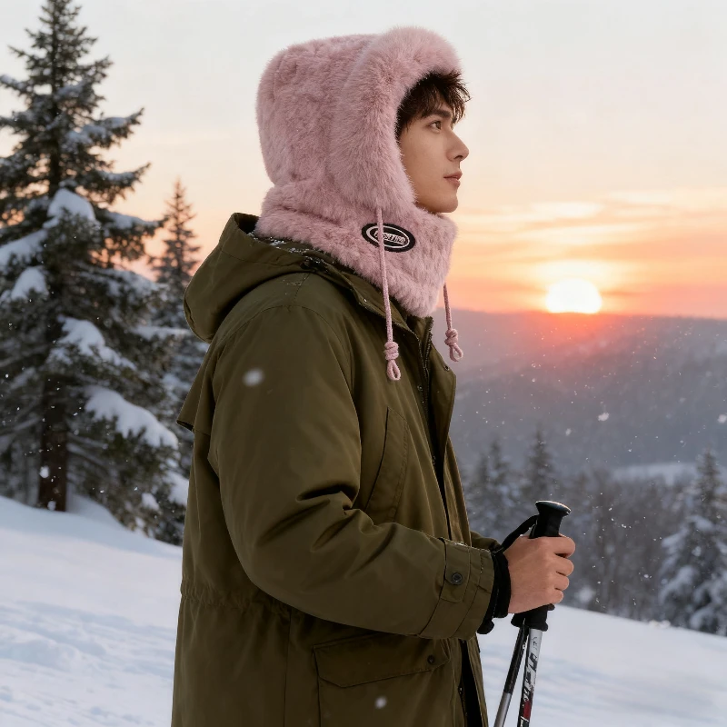 Winter Hat Scarf Mask 3in1 Balaclava Cold Weather Windproof Riding Skiing Ear Protection Warm Face Cover Thermal Protection