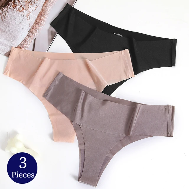 Women's Sexy Panties Strappy Thong Panties Seamless Underwear For Women T  Back 3pcs/lot - Panties - AliExpress