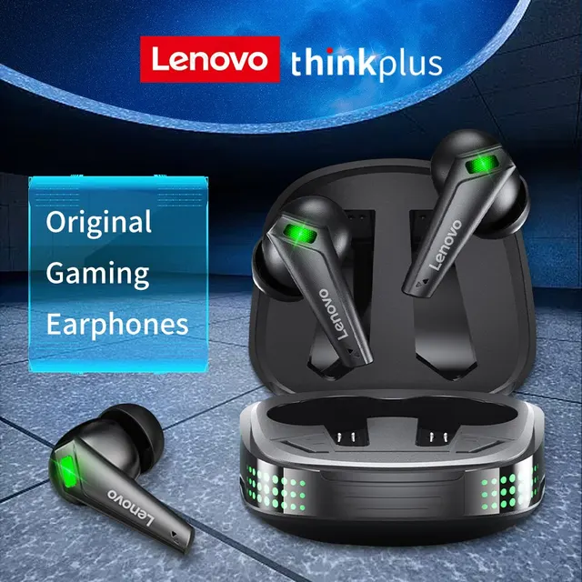 Lenovo-auriculares inalámbricos Thinkplus XT85II, cascos con Bluetooth 5,3, resistentes al agua, reducción de ruido y micrófono para videojuegos