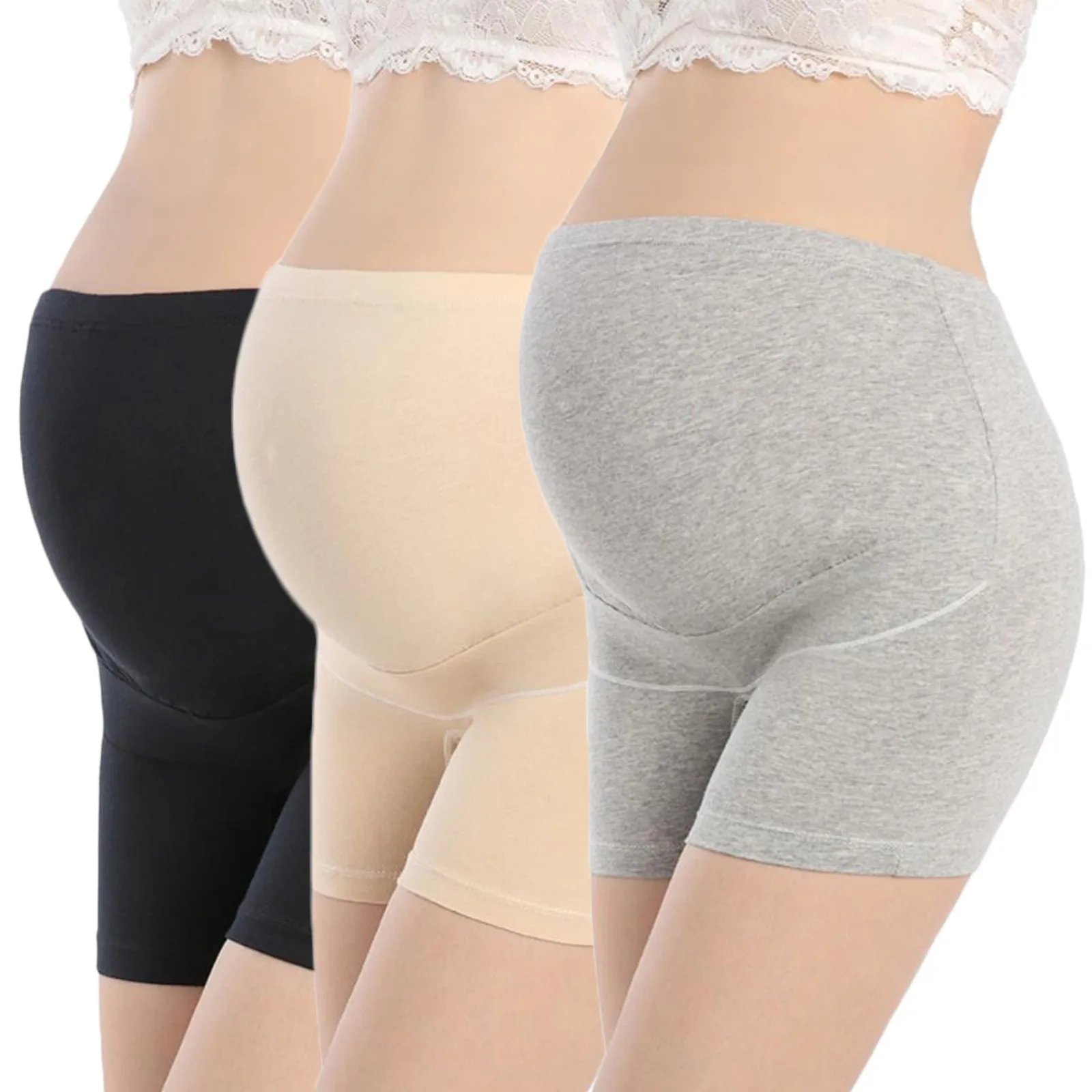 Pregnant Women Safety Pants Boxer Briefs High Waist Adjustment Stomach Lift Belly Women's plus size soft Boxer Pants pantalones