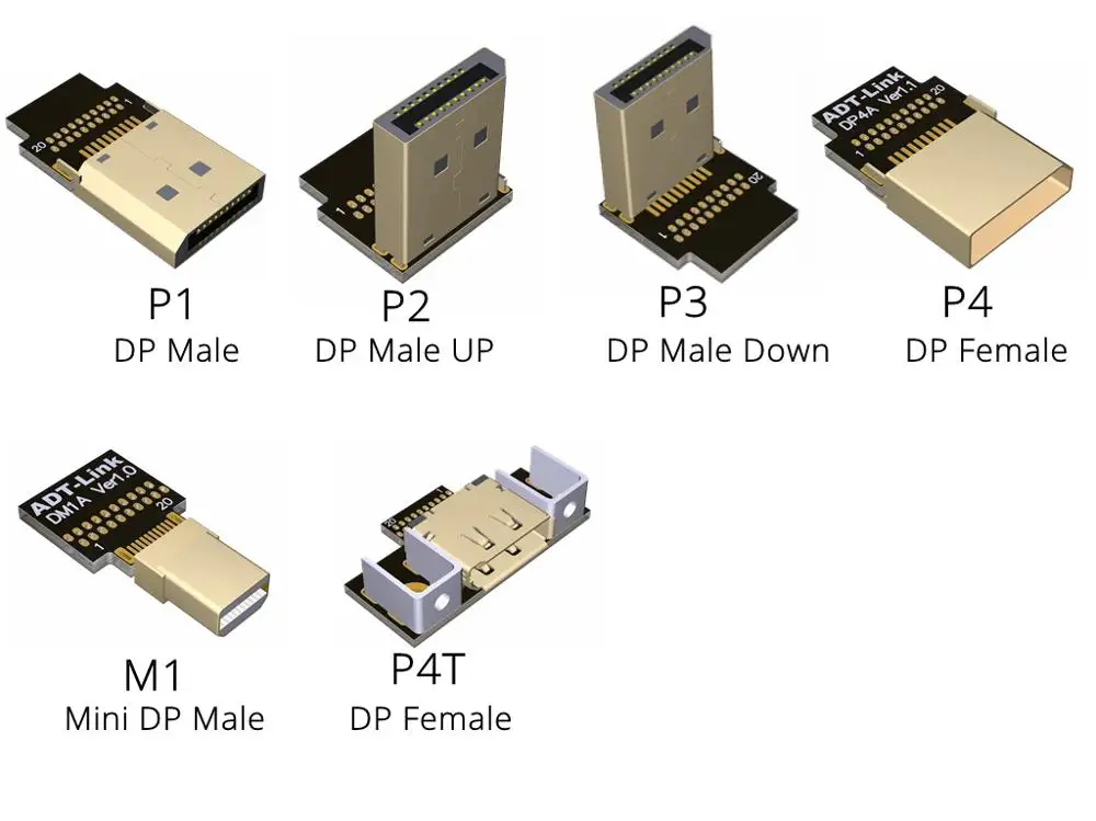 Displayport Fita Cabo de Extensão Macho-fêmea Plano Emi Blindagem Cabo Fpc dp 90 Graus Ângulo Conector com Suporte de Montagem - Image 4