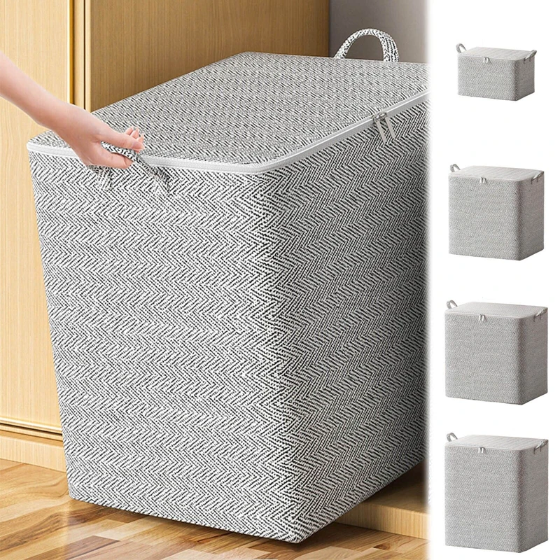 Folding Storage Bag Quilt Organizer Clothes Luggage Storage Bag Portable Dust-Proof Moving Large Capacity Wardrobe storage bag clothes organizer foldable storage bags