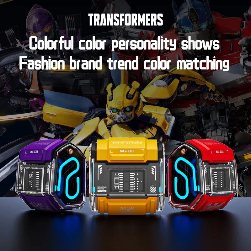 TRANSFORMERS MG-C03 블루투스 5.3 무선 게이밍 이어폰, 소음 감소, 저지연 헤드폰, 범블비 이어버드