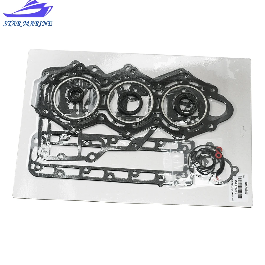 3C8-87121-0 토하츠 닛산 2T 40HP 50HP NS40D2 NS50D2 선외기 엔진용 파워 헤드 가스켓 키트
