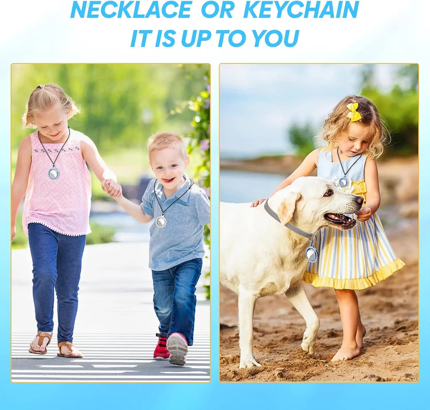 Eye-Catching Adjustable Airtag Necklace with Waterproof Silicone Holder