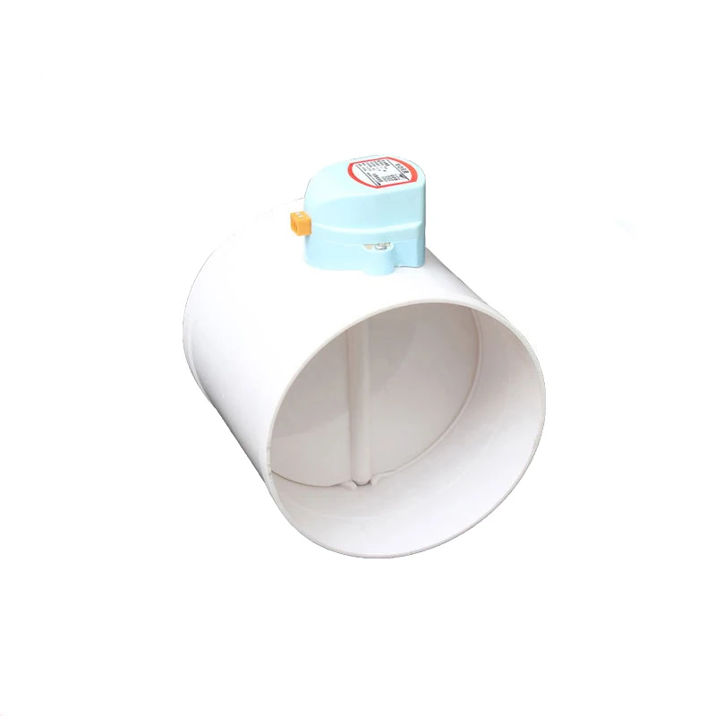 PVC 파이프 공기량 조절 밸브 75mm 110mm 160mm 200mm, 환기 파이프용 전기 댐퍼 체크 밸브 220V 12V 24V