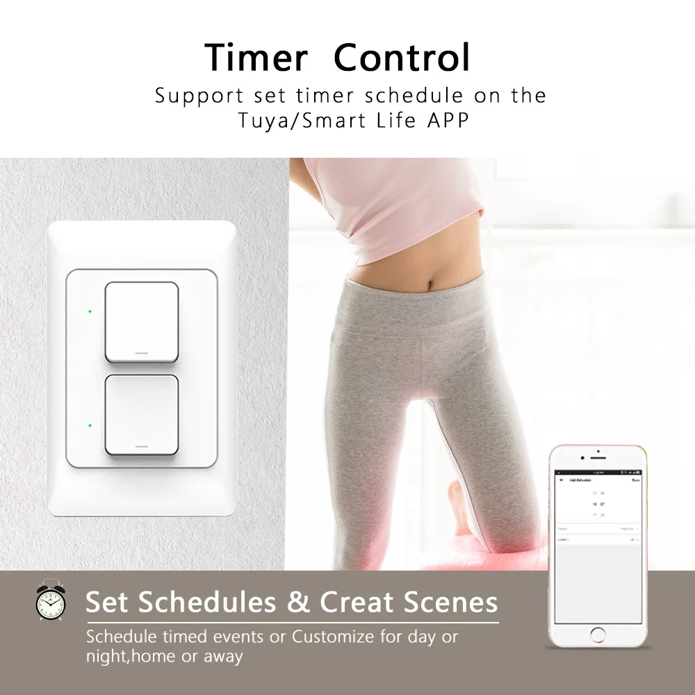 Tuya-Ʈ WiFi/Zigbee Ǫ ư ġ, ߸ ̾  ߸ ̾  US AU  ͷ Google Home Alexa 110-240V