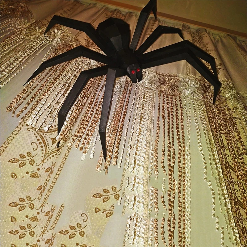 Spider 3D Paper Model Halloween Toys Room Ornament Desk Decor DIY Animal Papercraft Bars Wall Spoof Decoration Handmade props