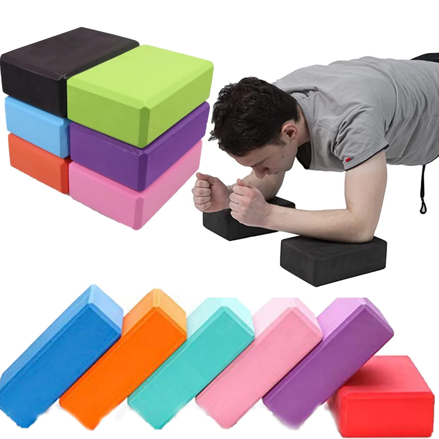 Eva Gym Blokken Schuim Baksteen Oefening Fitness Set Tool Yoga Bolster