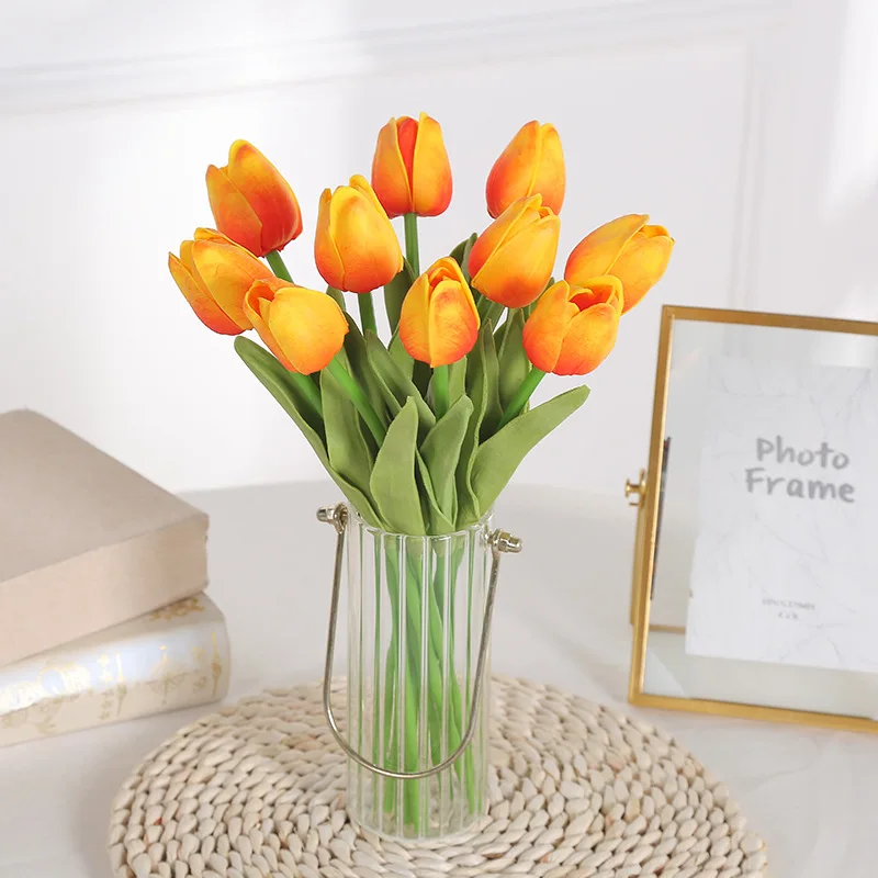 Tulip artificial flowers mini PU tulip wedding photography bouquet batch |