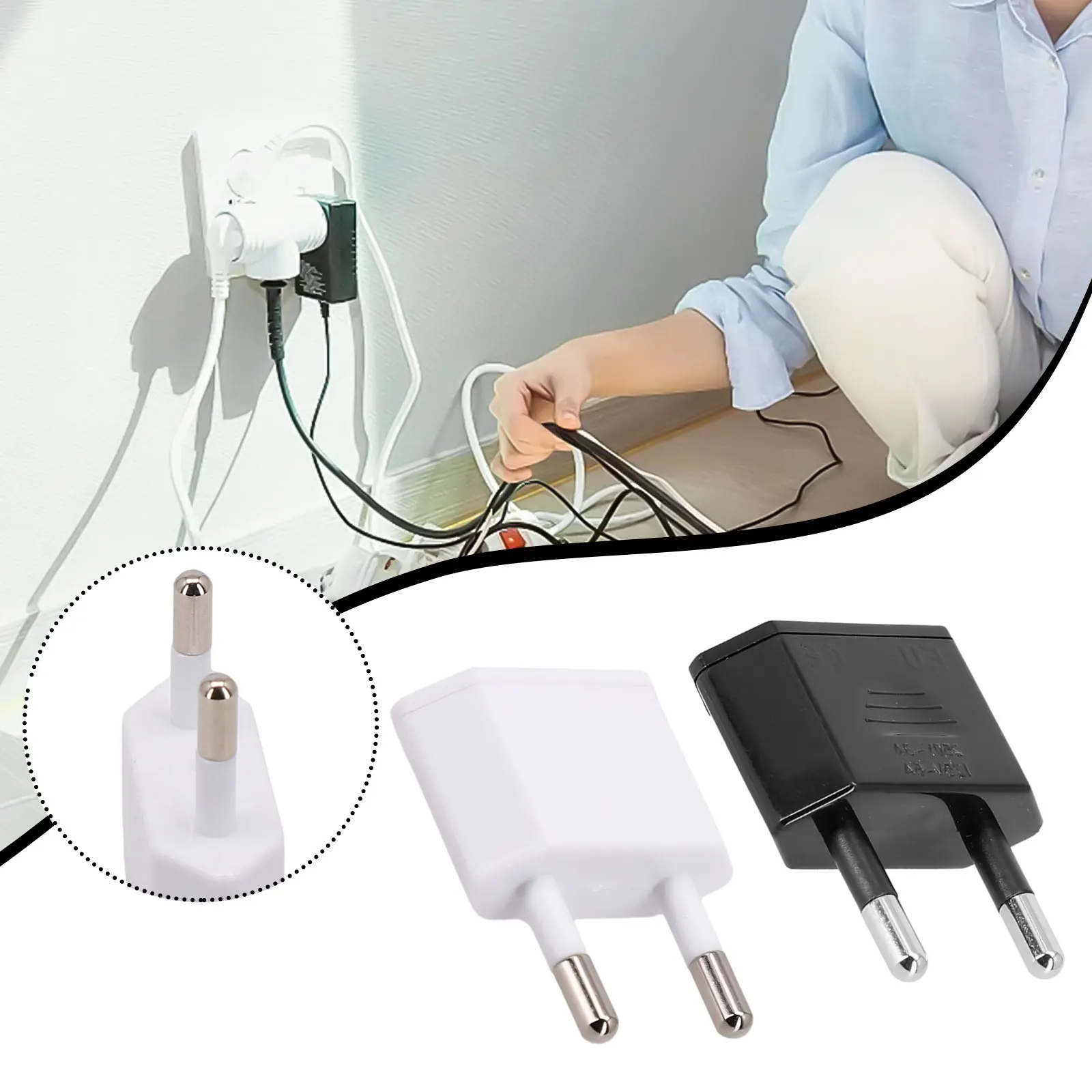 

1pcs EU Adapter Plug Travel Converter Adapter America To EU Electrical Adapter Socket 110~250V Electrical Equipment Supplies