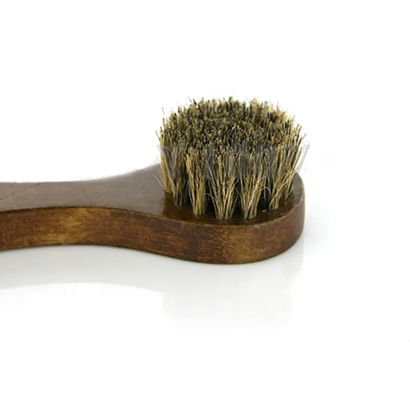 1Pcs Round Head Horse Hair Shoe Brush Leather Cleaning Brush Long-handled Brush For Cleaning Shoes Soft Sneaker Brush Slippers 3