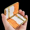Unique Metal Mirror Cigarette Case Gold Retro Portable Pocket Cigaret Pack Cigarette Boxes Man Smoker Gift 2