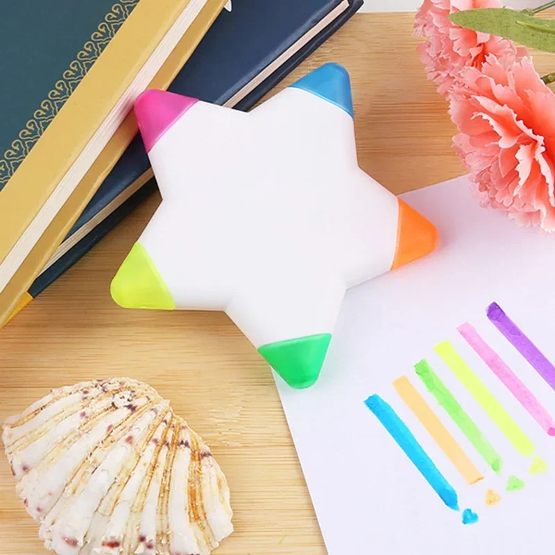 Highlighters Multicolor Creative Highlighter Pen Kawaii Markers for Drawing School Art Supplies Japanese Stationery