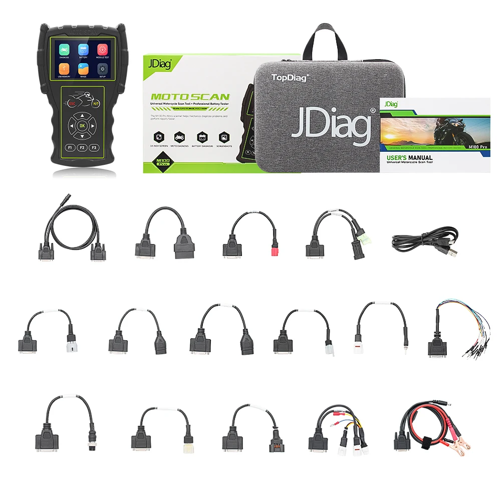 auto inspection equipment JDiag M100 Motorcycle OBD OBD2 Scanner Diagnostic Tool Motorbike ODB2 Moto Scan Code Reader For KTM/Honda/Yamaha/Kawasaki/BMW automotive battery charger Code Readers & Scanning Tools