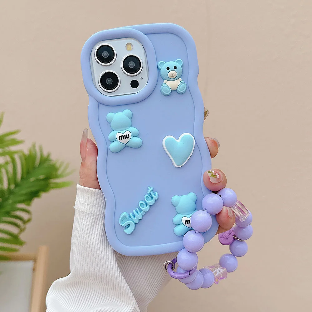 thumbnail image 1 of Funda de teléfono con anillo de corazón de oso para OnePlus 11 6 7 8T 7T, 12 12R 11R Nord CE 4 3 2 CE4 CE3 CE2 Lite ACE ACE3 N20 5G, funda suave, 1 of 5