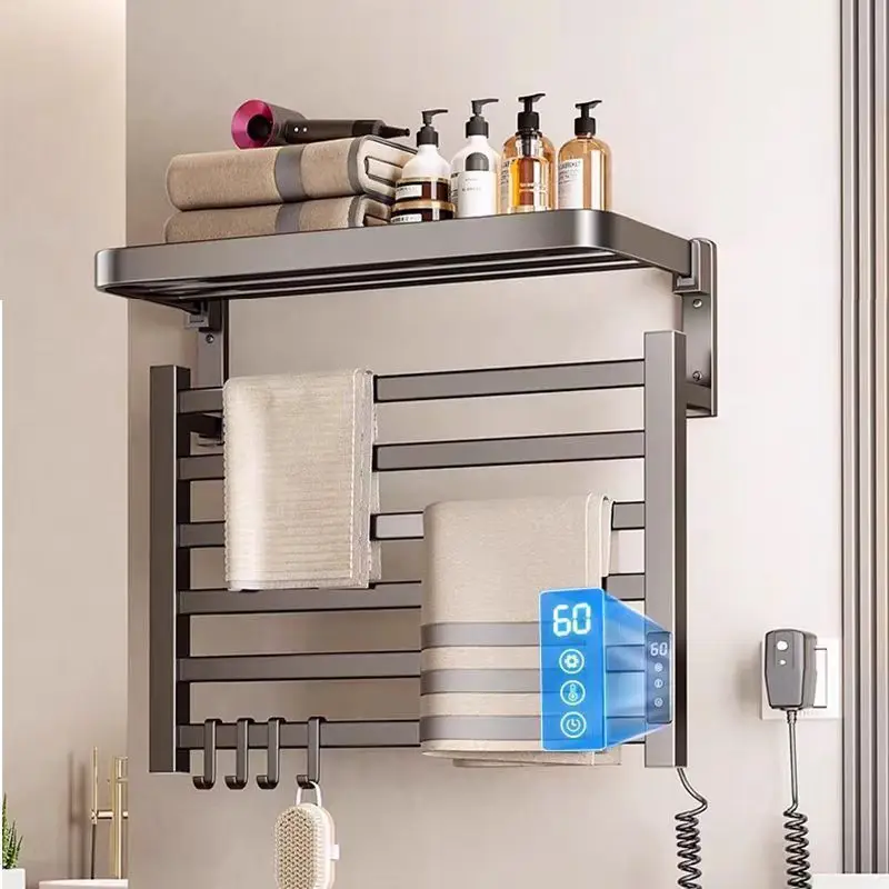 ราวแขวนผ้าไฟฟ้าอัจฉริยะ, เครื่องทำความร้อนไฟฟ้าในห้องน้ำแบบไม่ต้องเจาะ, ที่เก็บของในบ้าน, ราวแขวนผ้าอะลูมิเนียมอวกาศ 1