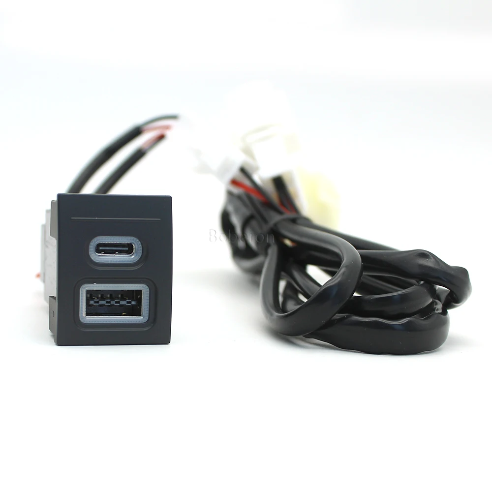 Schnell ladung für Auto pd qc3.0 Dual-USB-Handy-Ladegeräte Handy-Ladegeräte  Adapter mit Knopf für ATV Auto Cabrio Auto - AliExpress