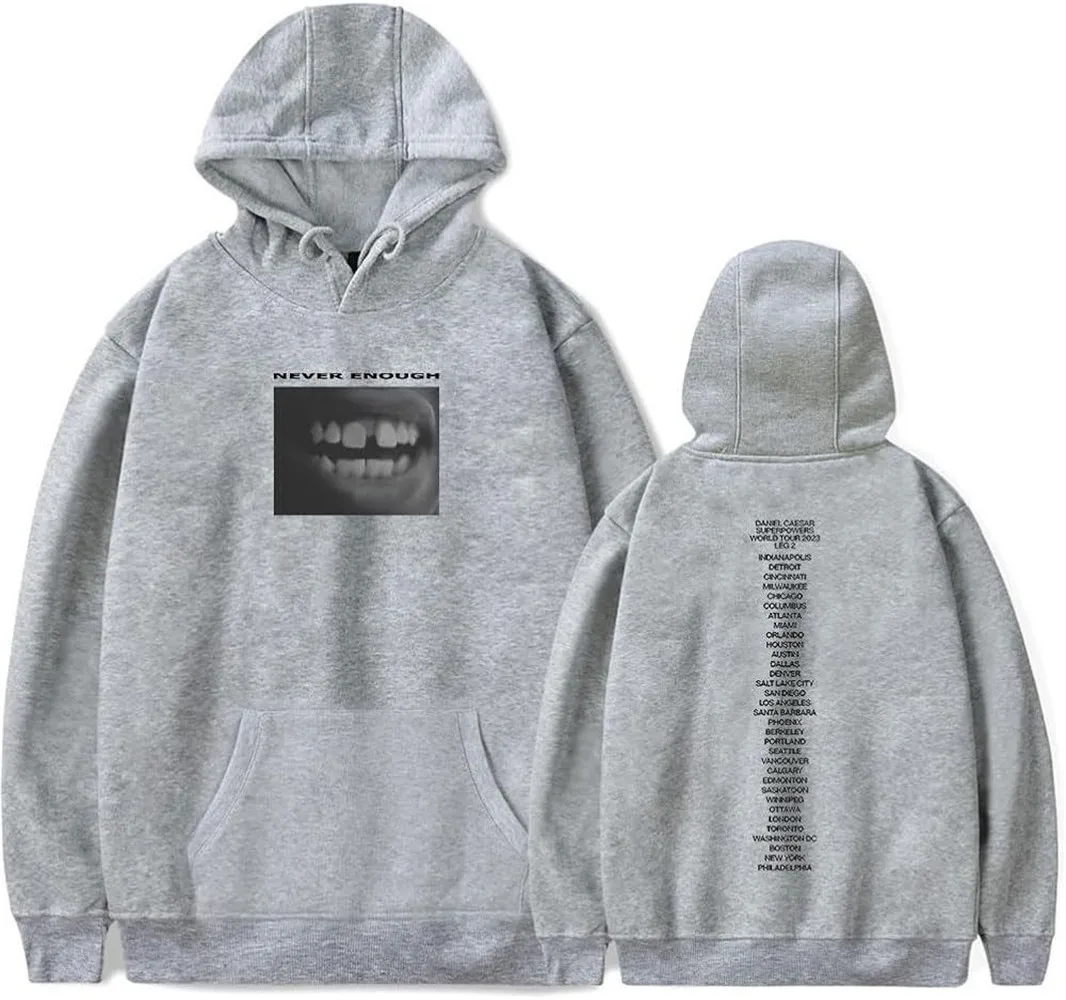 

Daniel Caesar Superpowers World Tour Fashion Hoodie Unisex Drawstring Pocket Pullover Clothing #02