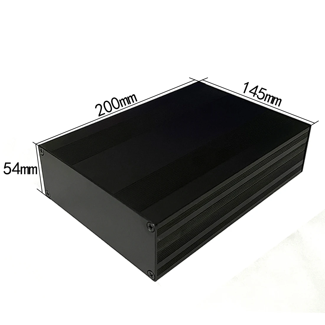 Caixa Elétrica de Alumínio Caixa Extrudida Split Pcb Shell Faça Você Mesmo Prata Preto Novo 145x54x200 mm 1pc