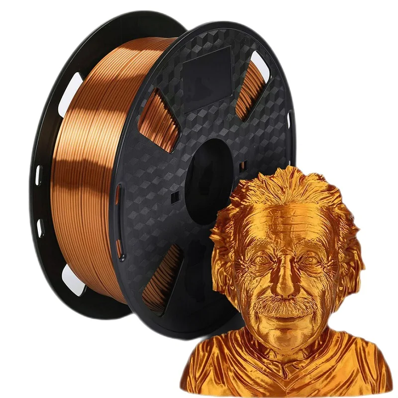 PLA 1.75mm 실크 3D 프린터 필라멘트 - 샤이니 골드/블랙/실버, 1kg/500g/250g