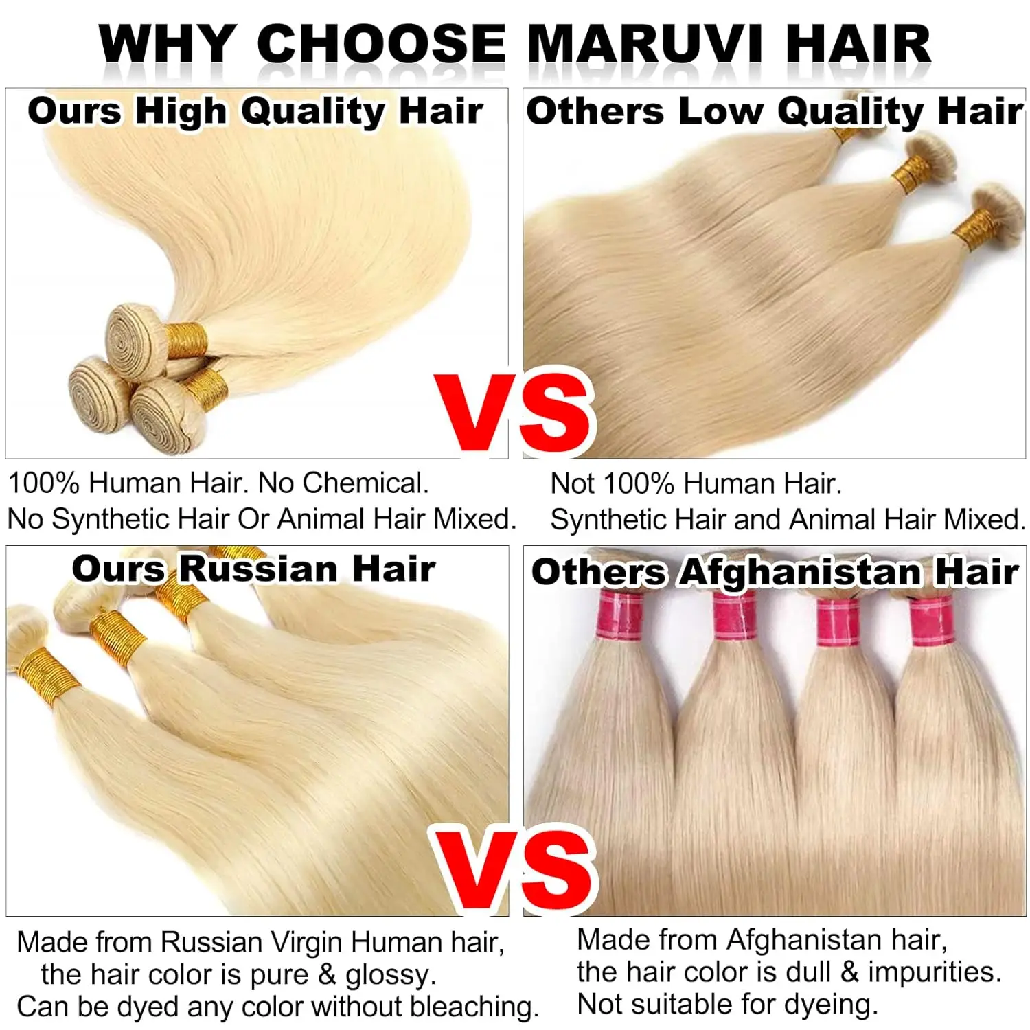 Human Hair Bundles 613 Honey Blonde Colored 20-34 Inch Straight Human Hair Bundles 50g Brazilian Hair Weave Bundles 100% Remy Human Extensions