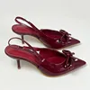 Fashion Butterfly-Knot Ladies Heels Shoes Pointed Toe Female Footwear Slingbacks Women High Heels Pumps Shoes New In 2025 3