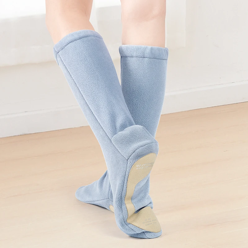 Teens Women Warm Ballet Boots Warm Velvet Boots Tall Thermal Dance Boots Warm up High Top Ballet Shoes Training Shoes for Winter 2