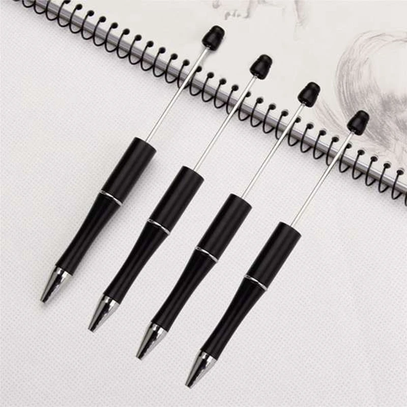 50pcs Mixed Colour Plastic Beadable Pen Bead Pens Ballpoint Pen Gift Ball Kidsparty Personalized Gift Wedding for Guest