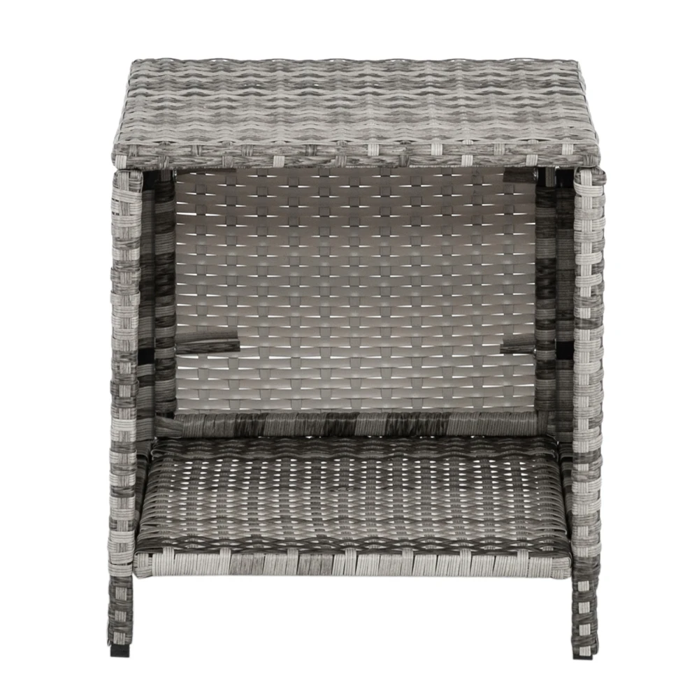 5pcs 2 Chairs 2 Footstools 1 Coffee Table Combination Sofa Gray Gradient 5