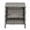 5pcs 2 Chairs 2 Footstools 1 Coffee Table Combination Sofa Gray Gradient 5