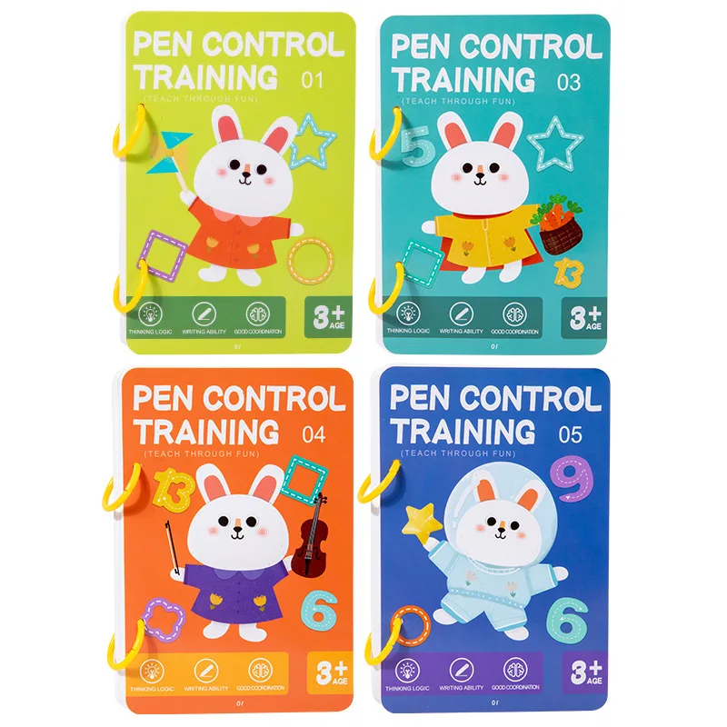 Training Book Magical Tracing Workbook Control Reusable Magic Practice Copybook Children Montessori Drawing Education Book 6
