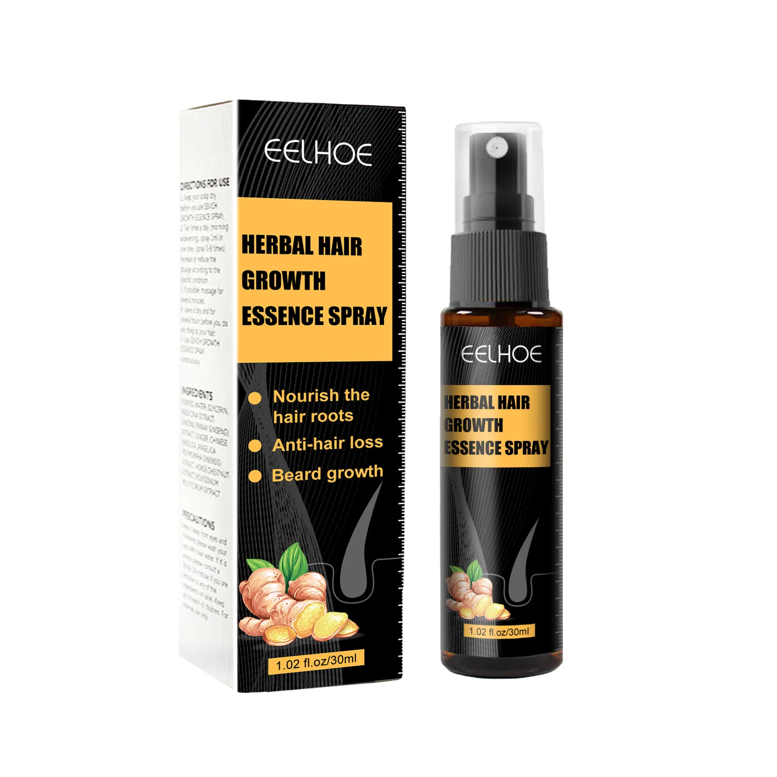 Haarausfall-Prävention, nährende Pflegelösung, Kopfhaut, dichtes Haarausfall-Behandlung, Bruch, pflanzliche Anti-Fall-Roller-Essenz, männliche Männer_voghion.com
