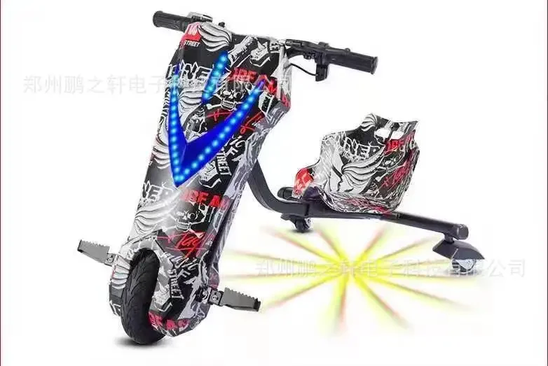 6V electric drift car three wheels, swing drift car tail go-kart