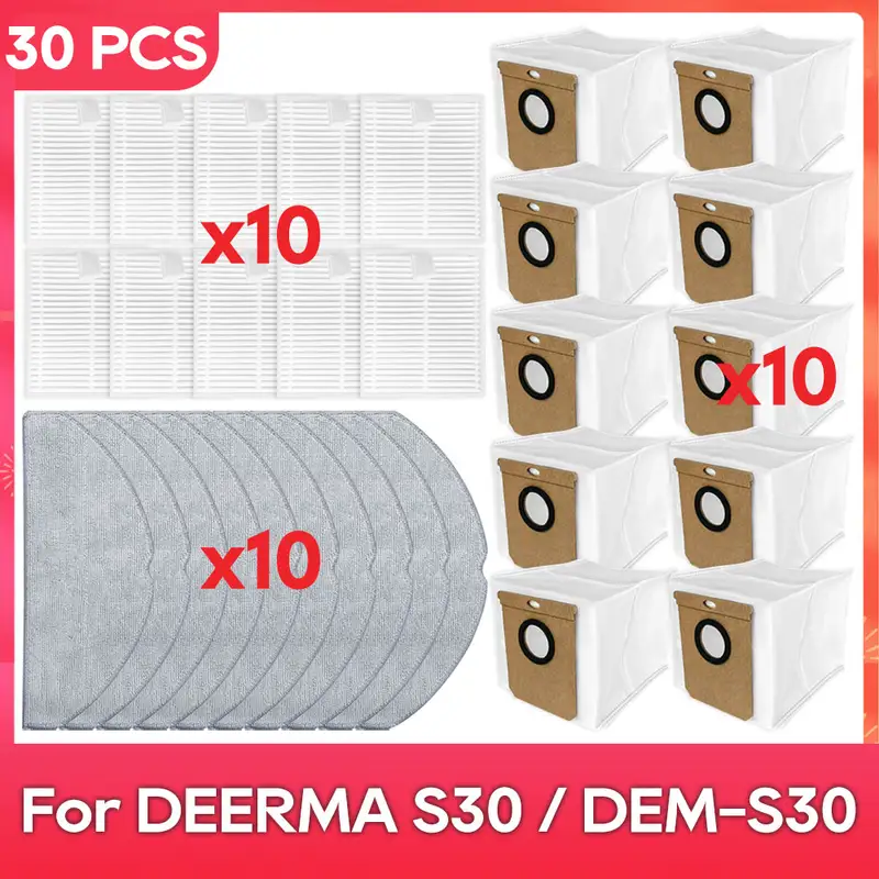 Fit For ( DEERMA S30 / DEM-S30 ) Filter Mop Dust Bag Parts Accessories Robot Vacuum Cleaner Kit - Image 11