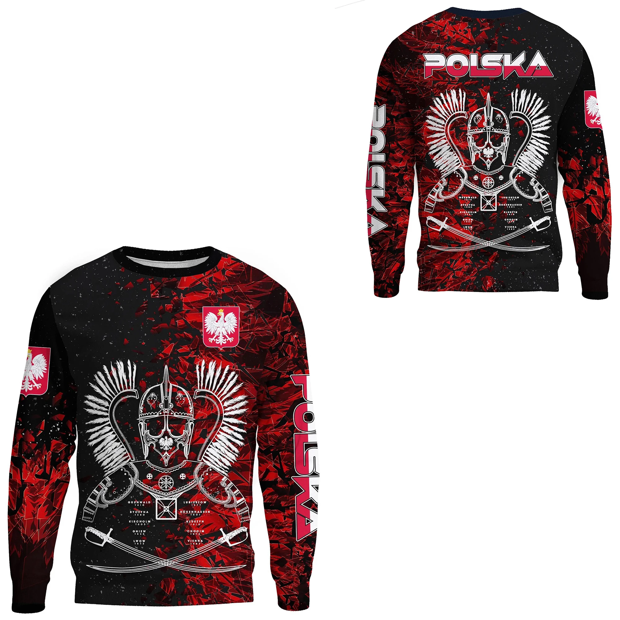 PLstar Cosmos Polish Winged Hussar Cavalier Tattoo Custom Name Tracksuit 3DPrint Men/Women Harajuku Pullover Casual Hoodies A3