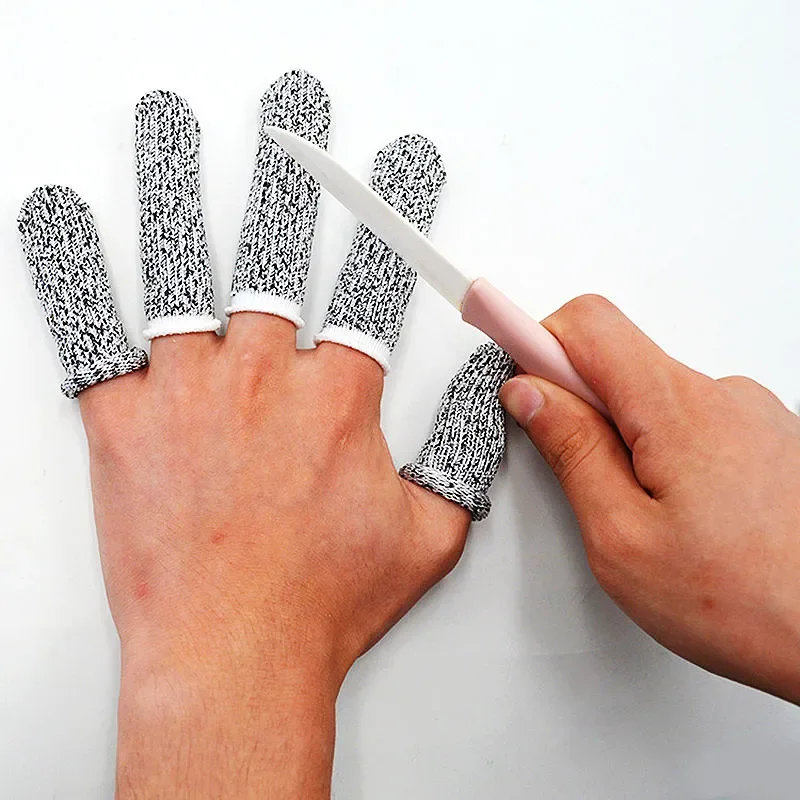 Anti-Cut Finger Cover Finger Protector Sleeve Level 5 High-strength Safety Anti Cut Fingertip Gloves Kitchen Tools finger protector finger guard