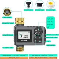 INSOMA Автоматическая система полива Умный садовый таймер полива с латунным поворотным механизмом для шланга Fuacet Открытый сад IPX5 — изображение 2