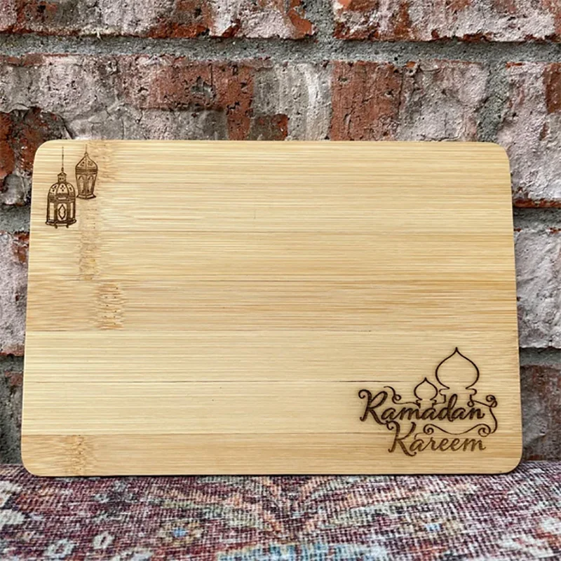 

Lantern Engraved Ramadan Kareem Cutting board Muslim Islamic Eid Mubarak al-Fitr Iftar suhoor kitchen decoration mom wife gift