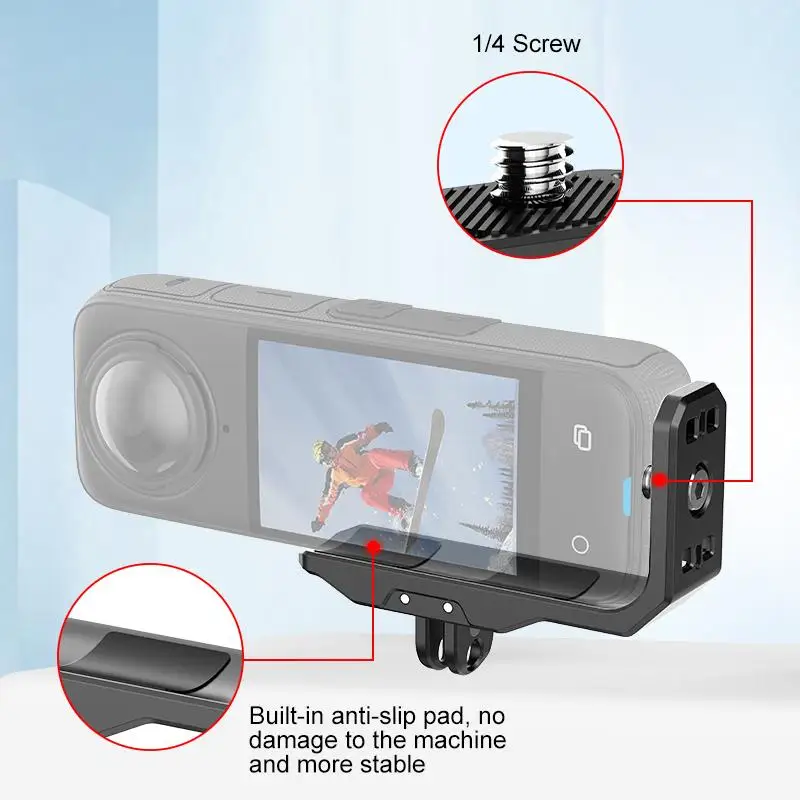 For Insta360 X4 / X5 PULUZ Vertical Horizontal Shooting Quick Release Metal L Bracket