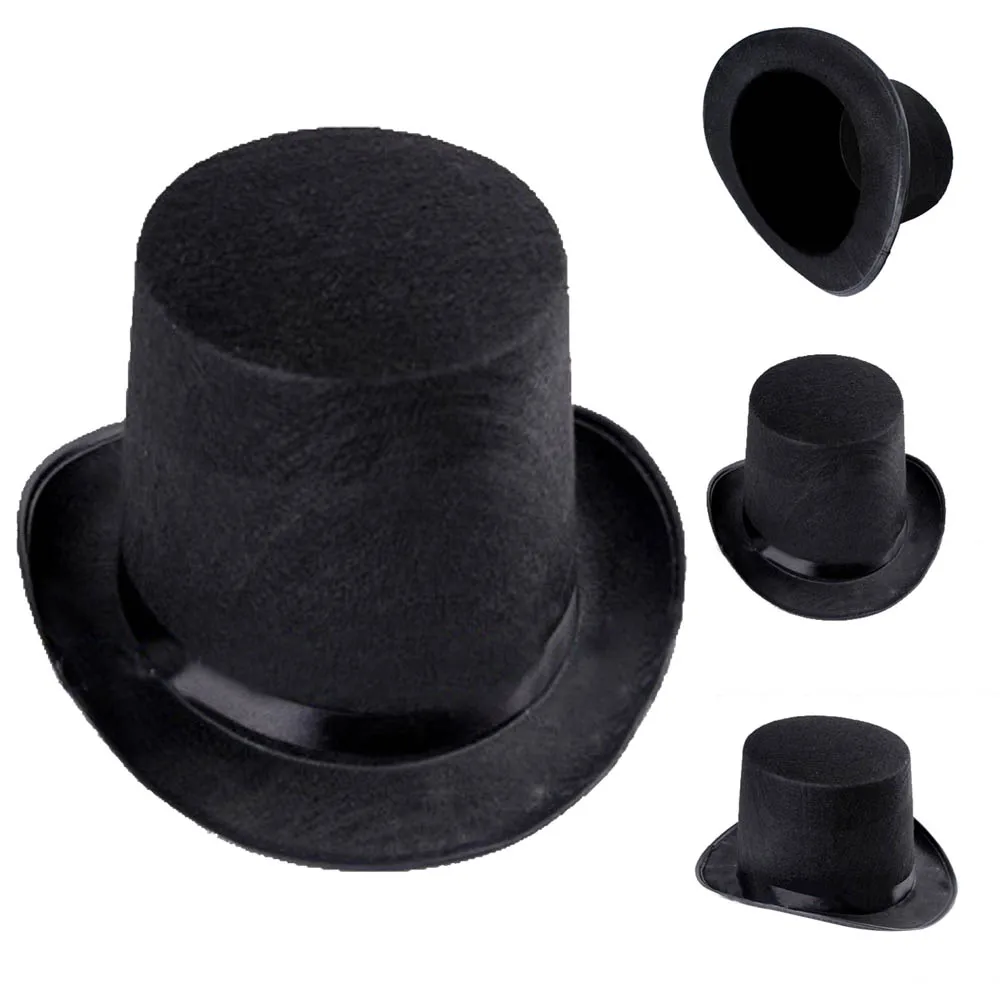 Cosplay Hat Cosplay Prop Accessories Magician Hat for Kids and Adults Christmas Costume Top Hat Polyester Fabric Prop for Dress Up Steampunk Coachman Theme