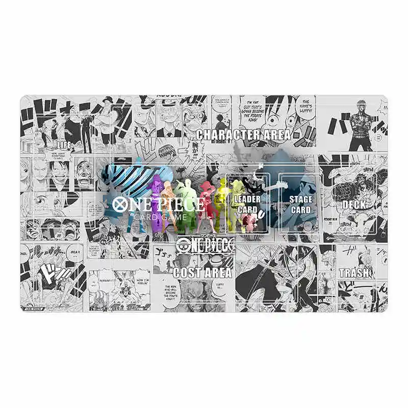 60*35*0.3Cm Diy One Piece Luffy Ace Zoro Dedicated Game Card Mat OPCG Battle Game Anime Lock The Edge Table Mat Gift Toys