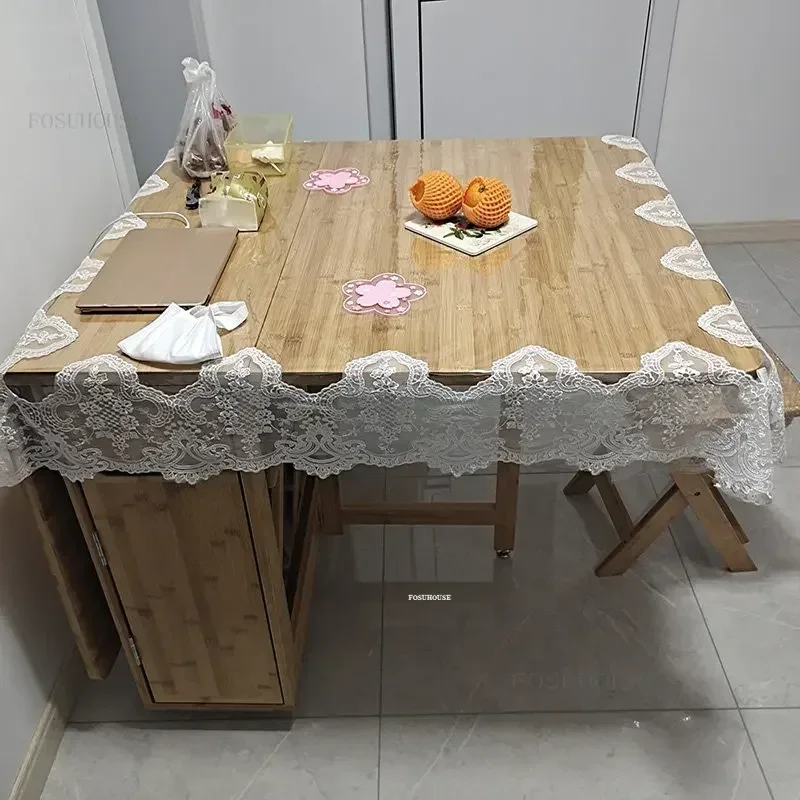 Wood Folding Dining Tables Detachable Rectangular Dining Table Simple Small Apartment Wall Table Home Kitchen N